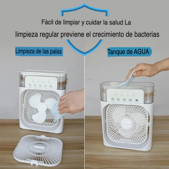 Ventilador Humidificador de Agua Portatil